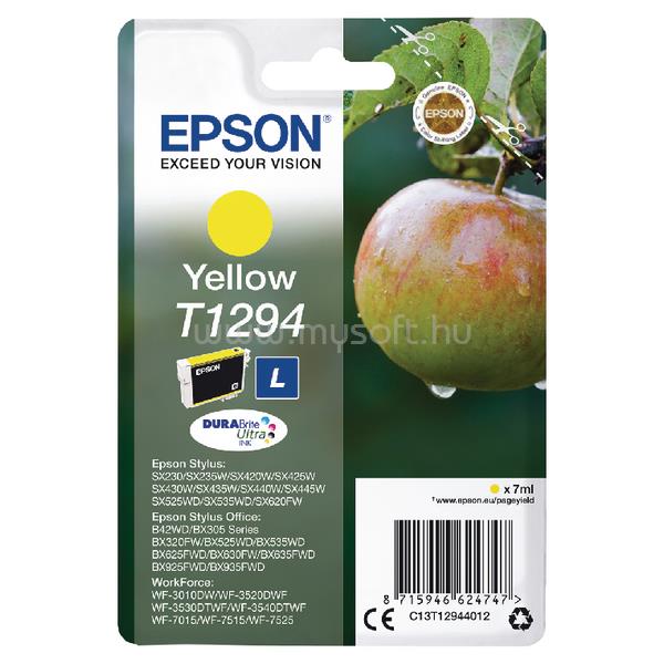 EPSON T1294 L Erdetei sárga Alma DURABrite Ultra nagy kapacitású tintapatron (7 ml)