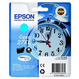 EPSON 27XL Eredeti cián Vekker DURABrite Ultra extra nagy kapacitású tintapatron (1100 oldal) C13T27124012 small
