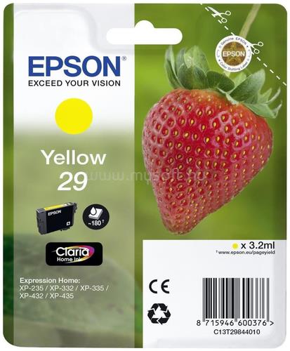 EPSON 29 Eredeti sárga tintapatron Eper Claria Home tintapatron (180 oldal)