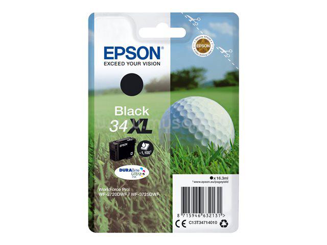EPSON 34XL Eredeti fekete Golflabda DURABrite Ultra extra nagy kapacitású tintapatron (1100 oldal)