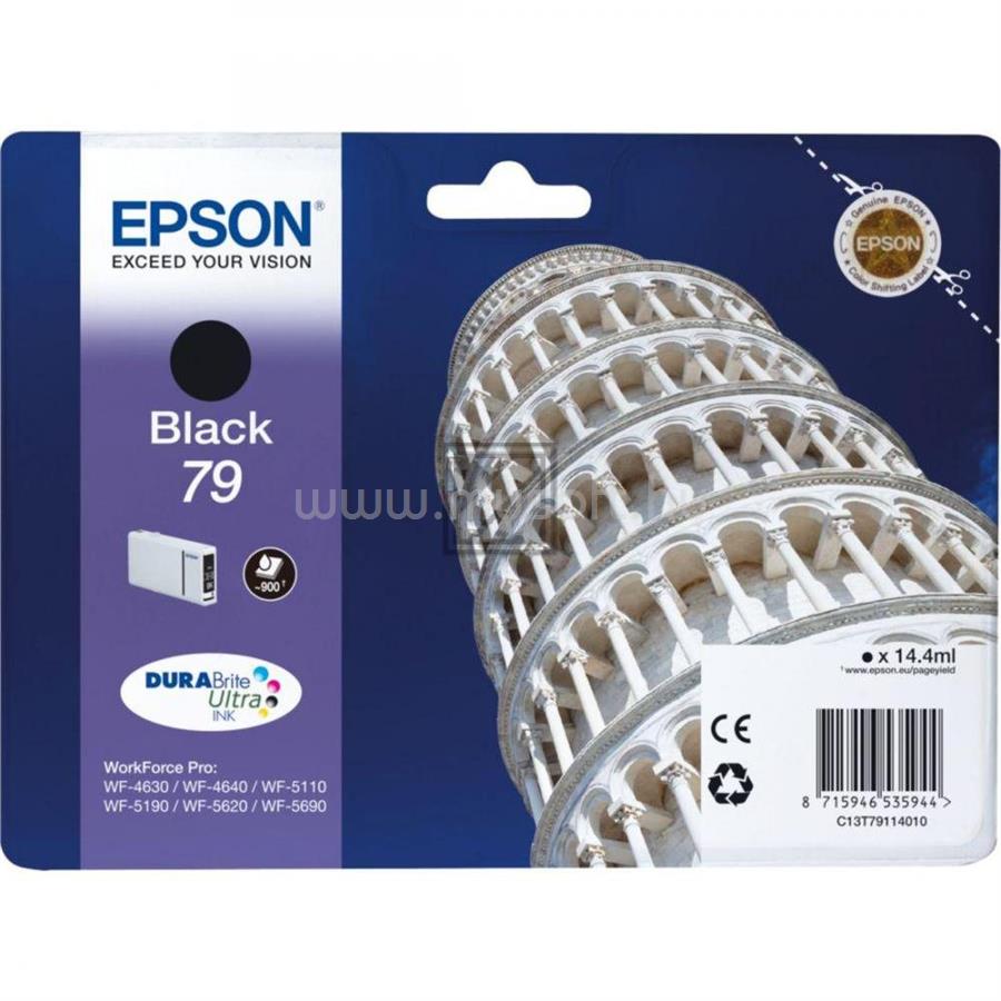 EPSON 79 Eredeti fekete Pisai ferde torony DURABrite Ultra tintapatron (14,4 ml)