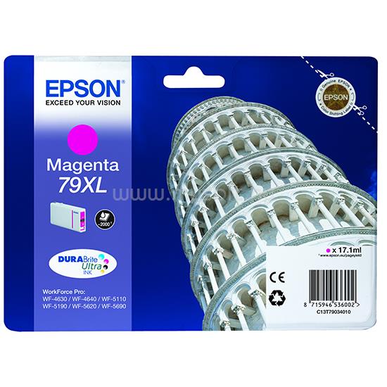 EPSON 79XL Eredeti bíbor Pisai ferde torony DURABrite Ultra extra nagy kapacitású tintapatron (17,1 ml)