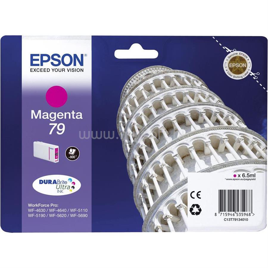EPSON 79 Eredeti bíbor Pisai ferde torony DURABrite Ultra tintapatron (6,5 ml)