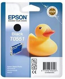 EPSON T0551 Eredeti Fekete Kacsa tintapatron (8 ml) - RF+AM címkézés C13T05514020 small