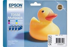 EPSON T0556 Eredeti fekete/cián/bíbor/sárga Kacsa multipakk tintapatronok (4x8 ml) C13T05564010 small