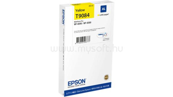 EPSON T9084 XL Eredeti sárga DURABrite Pro extra nagy kapacitású tintapatron (39 ml)