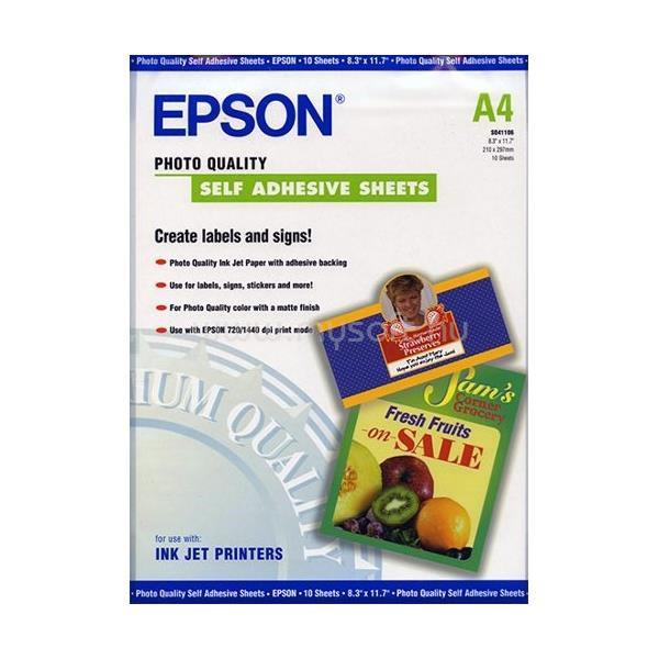 EPSON Öntapadós Fotópapír A4, 10 lap, 167g