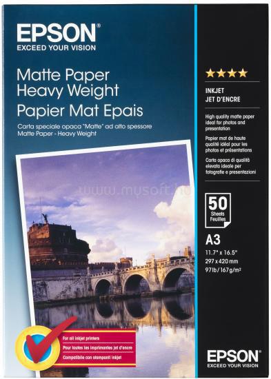 EPSON Matte Paper Heavy Weight A3 50 lap