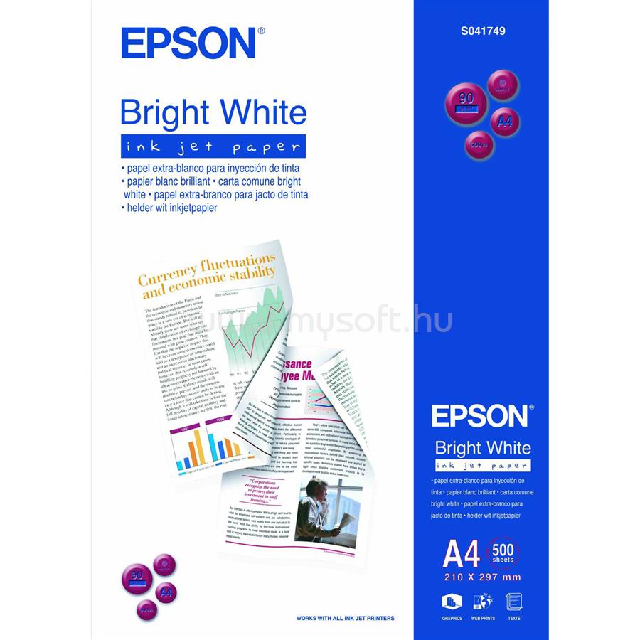EPSON A4 Bright White Inkjet Papír (500 lap, 90g)