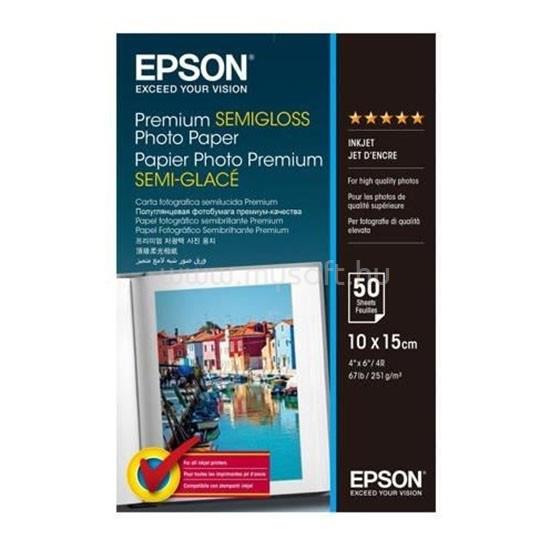 EPSON Félfényes Fotópapír 10x15, 50lap, 251g