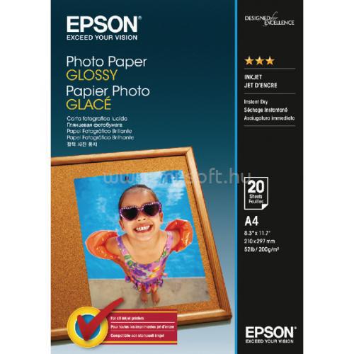 EPSON Fényes Fotópapír A4, 20 lap, 200g