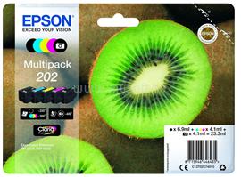 EPSON 202 Eredeti fekete/foto fekete/cián/bíbor/sárga Kiwi Claria Premium multipakk tintapatronok(1x250 oldal/1x400 oldal/3x300 oldal) C13T02E74010 small