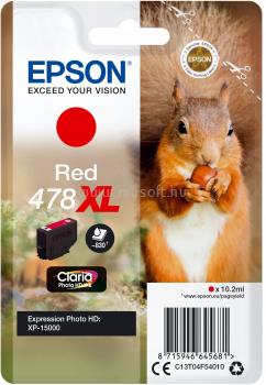 EPSON 478XL Eredeti piros Mókus Claria Photo HD extra nagy kapacitású tintapatron (10,2 ml)