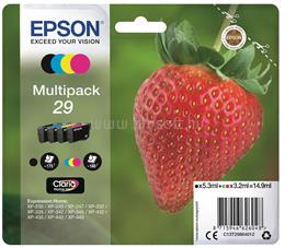 EPSON 29 Eredeti fekete/cián/bíbor/sárga Eper Claria Home multipakk tintapatronok (1x175 oldal/3x180 oldal) C13T29864012 small