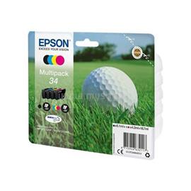 EPSON 34 Eredeti fekete/cián/bíbor/sárga  Golflabda DURABrite Ultra multipakk tintapatronok (1x350 oldal/3x300 oldal) C13T34664010 small