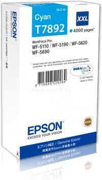 EPSON T7892 XXL Eredeti cián DURABrite Ultra extra nagy kapacitású tintapatron (34,2 ml)