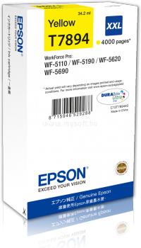 EPSON T7894 XXL Eredeti sárga DURABrite Ultra extra nagy kapacitású tintapatron (34,2 ml)