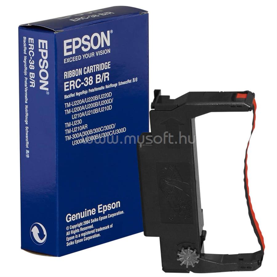 EPSON ERC38 B/R Fekete/Piros festékszalag