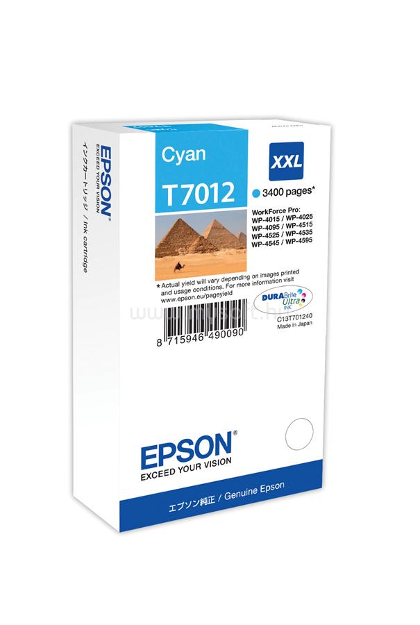 EPSON T7012 XXL Eredeti cián Piramisok DURABrite Ultra extra nagy kapacitású tintapatron (3400 oldal)