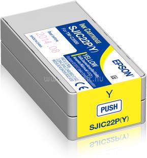 EPSON SJIC22P(Y) Eredeti sárga DURABrite Ultra tintapatron (32,5 ml)