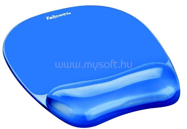 FELLOWES Egéralátét csuklótámasszal, géltöltésű, "CrystalT Gel", kék