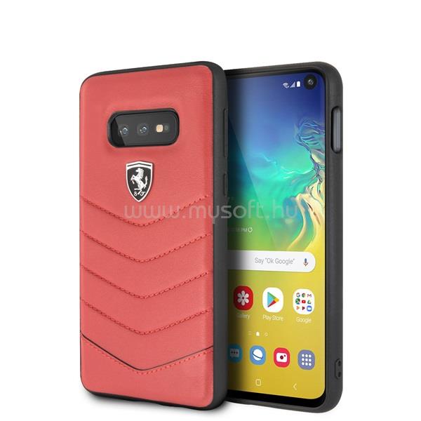 FERRARI Heritage Samsung S10 Lite tűzdelt bőr kemény piros tok