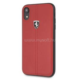 FERRARI Heritage iPhone XR kemény csikos piros tok FEHDEHCI61RE small