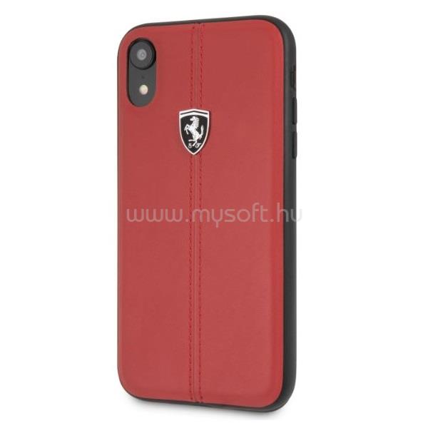 FERRARI Heritage iPhone XR kemény csikos piros tok