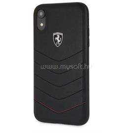 FERRARI Heritage iPhone XR tüzdelt valódi bőr kemény fekete tok FEHQUHCI61BK small