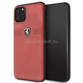 FERRARI Off Track iPhone 11 Pro Max piros szemcsés bőrtok FEOBAHCN65RE small