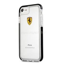 FERRARI iPhone 7 átlátszó fényes fekete tok FEGLHCP7BK small