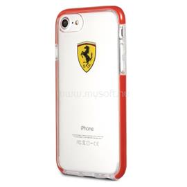 FERRARI iPhone 7 átlátszó fényes piros tok FEGLHCP7RE small