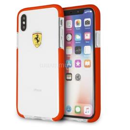 FERRARI iPhone X fényes, átlátszó kemény piros tok FEGLHCPXRE small