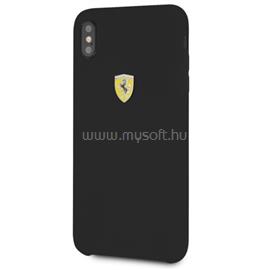 FERRARI iPhone XS MAX SF szilikon fekete tok FESSIHCI65BK small