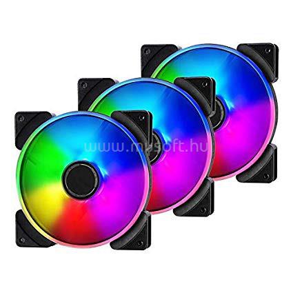 FRACTAL DESIGN Prisma AL-12 ARGB PWM 3-Pack ház hűtőventilátor