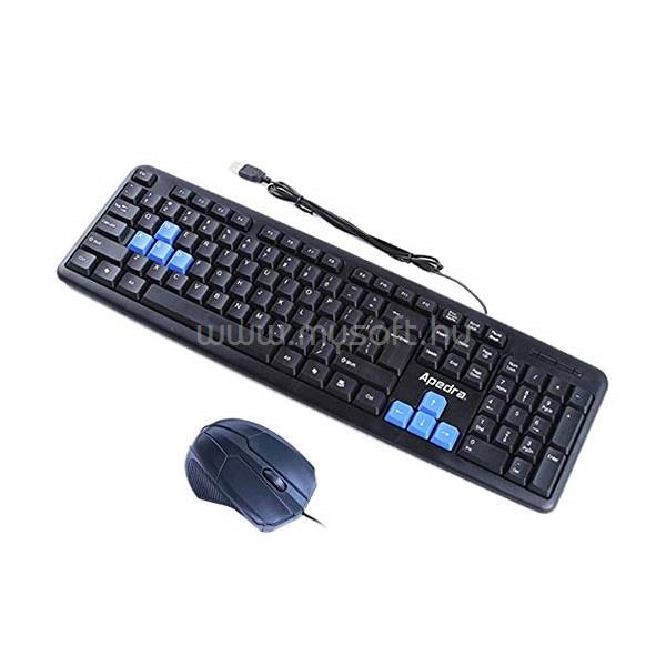 GENIUS APEDRA KM-520 Billentyűzet/Egér USB, HU (fekete)