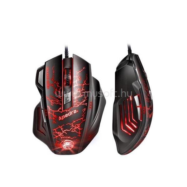 GENIUS APEDRA A7 optikai gamer vezetékes egér (fekete)