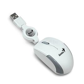 GENIUS Egér, vezetékes, optikai, kisméret, USB, "Micro Traveler" fehér 31010125104/08 small
