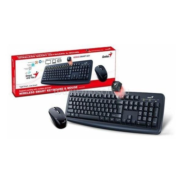 GENIUS KM-8100 Smart Billentyűzet/Egér WIRELESS, HU (fekete)