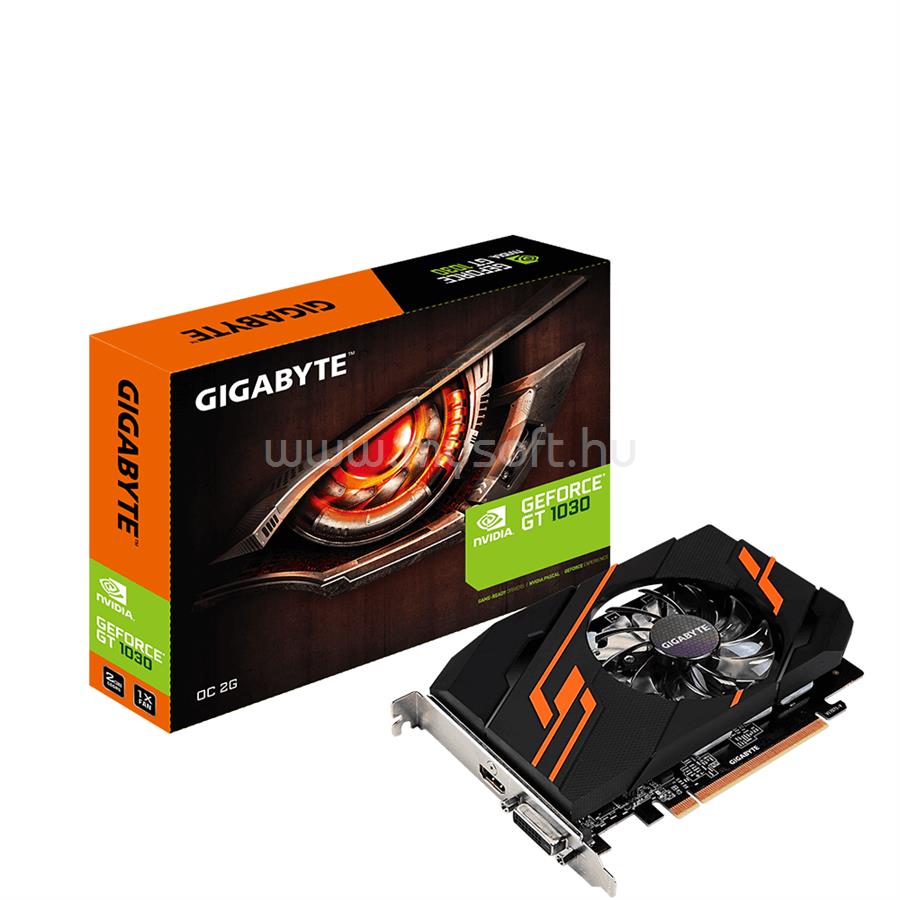 GIGABYTE Videokártya nVidia GeForce GT 1030 2GB OC DDR5