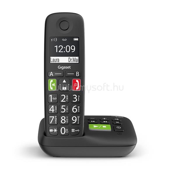 GIGASET E290A fekete üzenetrögzítős dect telefon