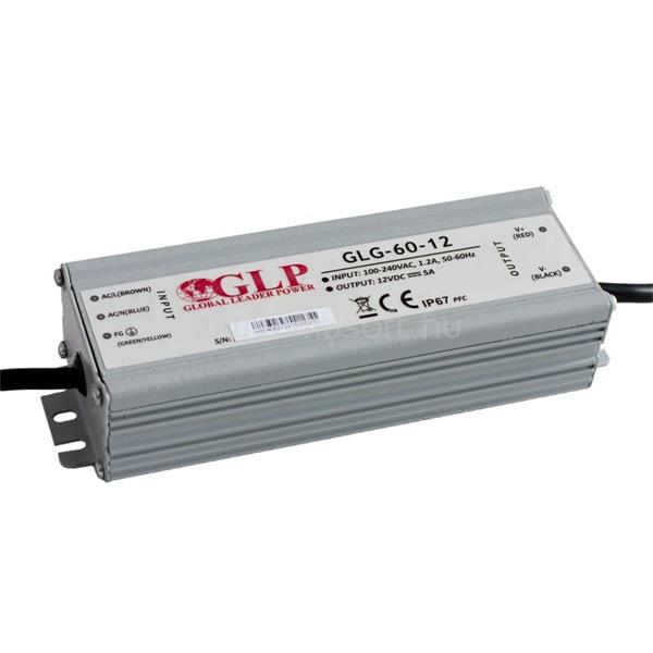 GLP GLG-60-12 60W 12V 5A IP65 PFC szűrős LED tápegység