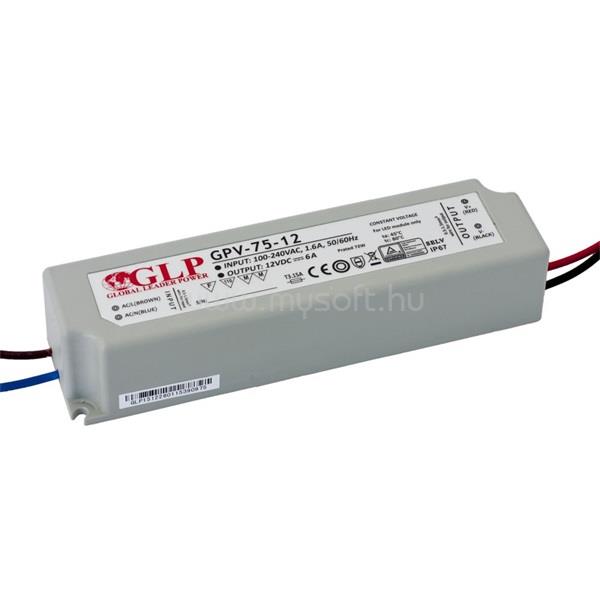 GLP GPV-75-12 72W 12V 6A IP67 LED tápegység