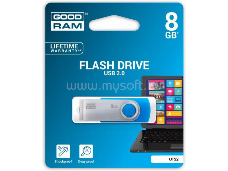 GOODRAM UTS2 Pendrive 8GB USB2.0 (kék)