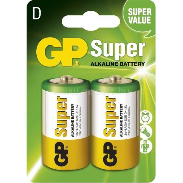 GP BATTERIES B1341 Super alkáli 13A 2db/blister góliát (D) elem