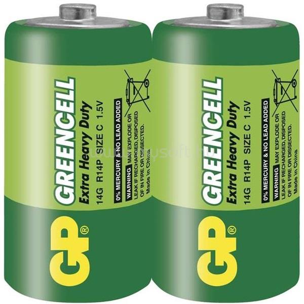 GP BATTERIES Greencell Baby C (R14) elem 2db/zsugor