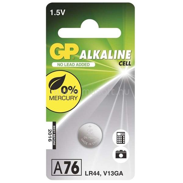 GP BATTERIES LR44 (A76) alkáli gombelem 1db/bliszter