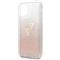 GUESS iPhone 11 Pro csillámos folyadékos háromszöges rózsaszín TPU tok GUHCN58SGTLPI small