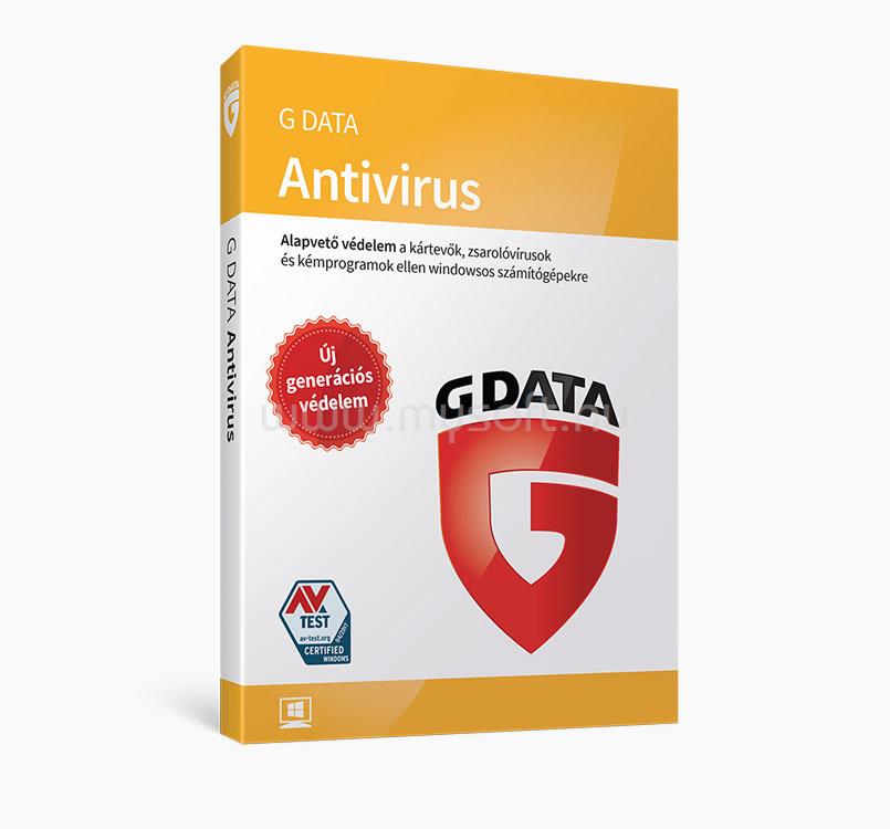 G DATA Antivírus HUN  1 Felhasználó 1 év dobozos vírusirtó szoftver