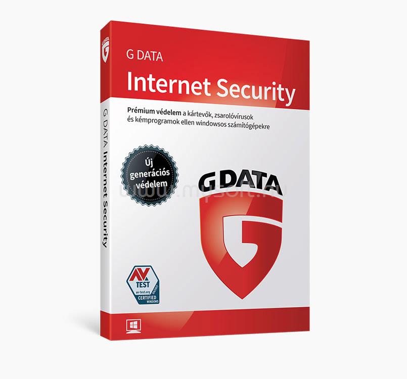 G DATA Internet Security HUN  3 Felhasználó 1 év online vírusirtó szoftver